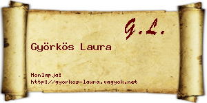 Györkös Laura névjegykártya